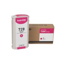 Συμβατό δοχείο μελανιού F9J66A, no.728 M, 130ml για εκτυπωτές HP (ORINK BULK)